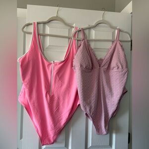 3-piece bundle!Old Navy Pink & Light Pink Women's One-Piece Swimsuits